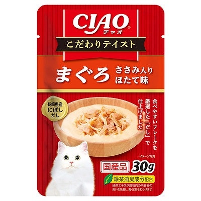いなば こだわりテイスト まぐろささみほたて30g