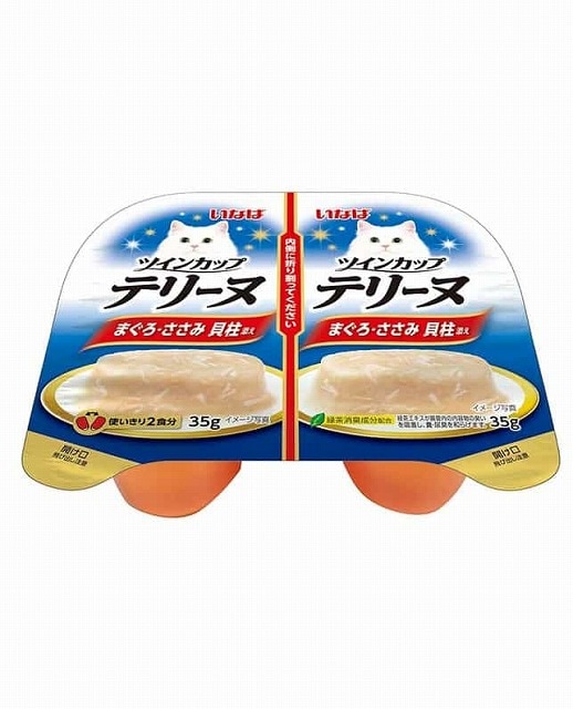 いなば ツインカップテリーヌ まぐろささみ 貝柱添え35g×2P