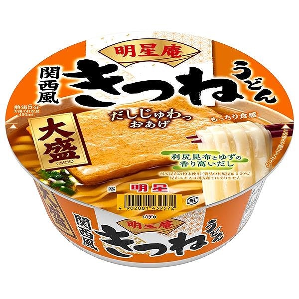 明星 明星庵 きつねうどん 大盛 105g