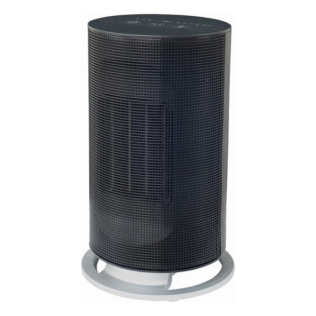 山善　コンパクトセラミックヒーター　1200W　温度センサー　左右首振り　ブラック　DSF-MR12【送料無料】