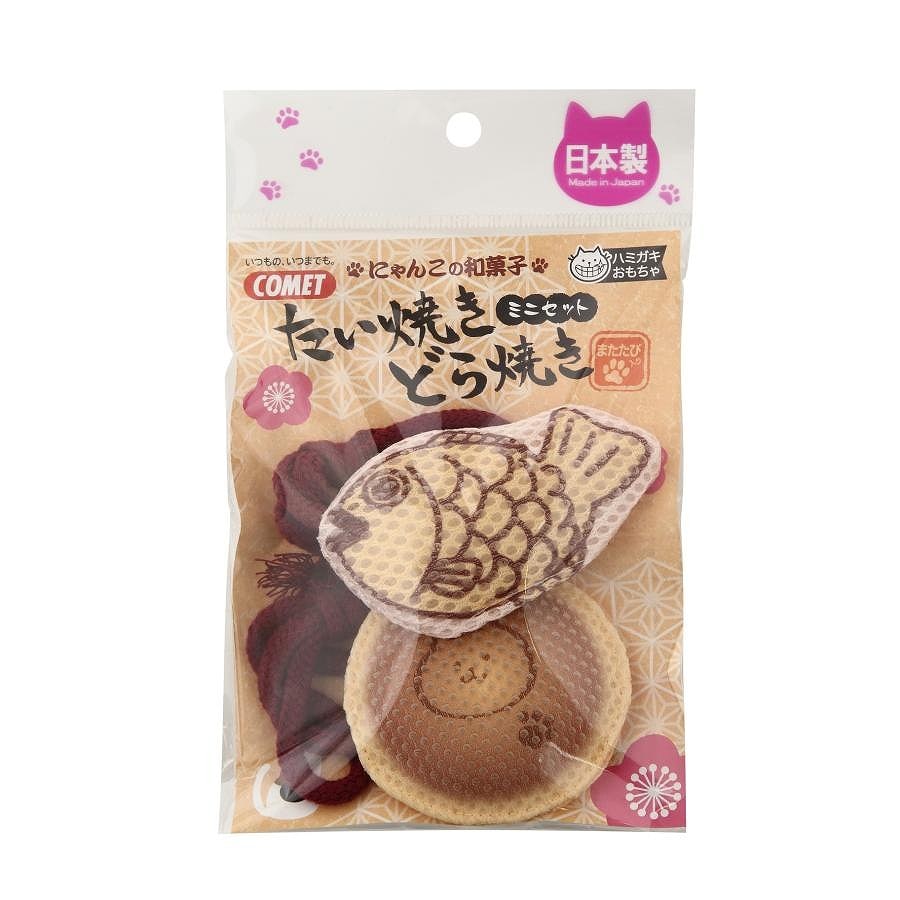 イトスイ 国産ハミガキ たい焼き&どら焼きミニセット 猫用 おもちゃ