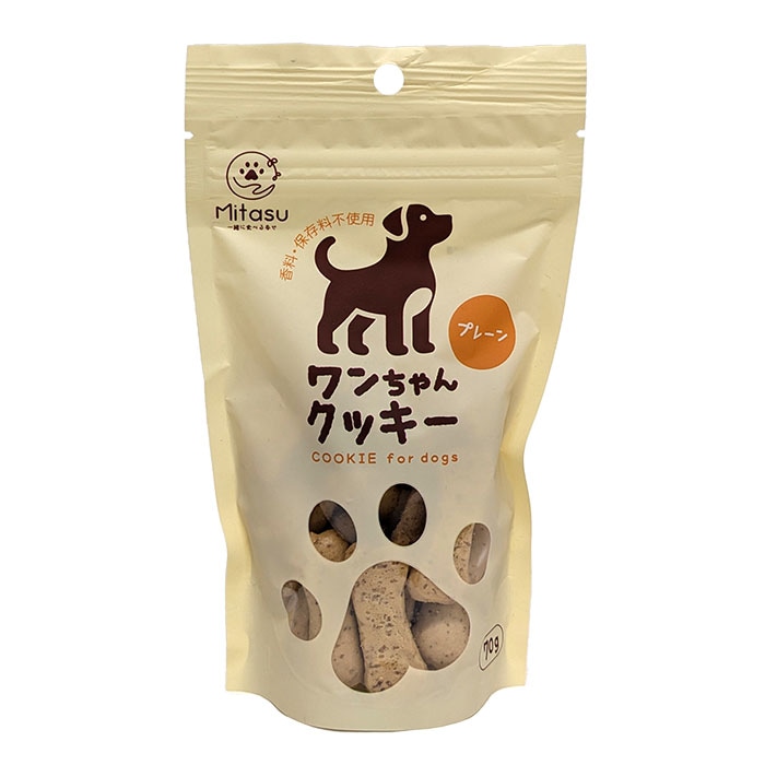 【ネコポス対応】清水物産 ワンちゃんクッキー スタンドパック プレーン 70g