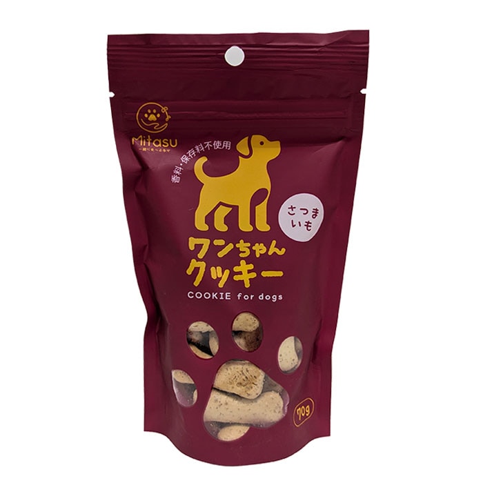 【ネコポス対応】清水物産 ワンちゃんクッキー スタンドパック さつまいも 70g