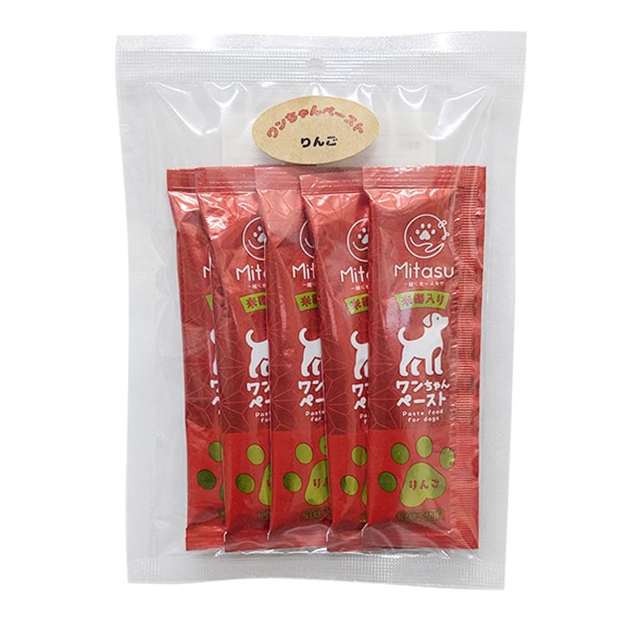 【ネコポス対応】清水物産 ワンちゃんペースト りんご 15gx5p