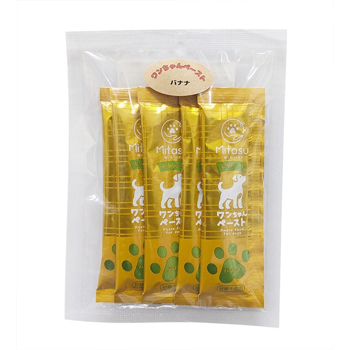 【ネコポス対応】清水物産 ワンちゃんペースト バナナ 15gx5p