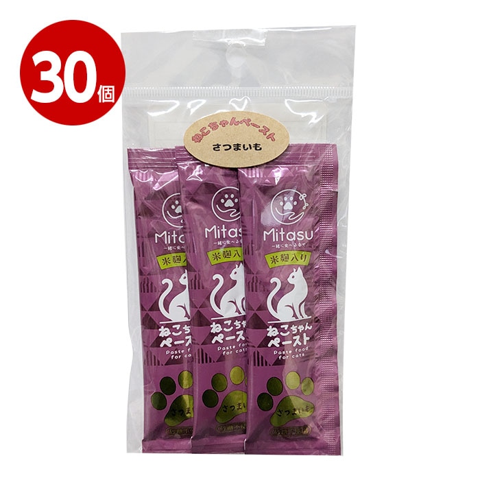 【取寄品】清水物産 ネコちゃんペースト さつまいも 15gx3p 30個