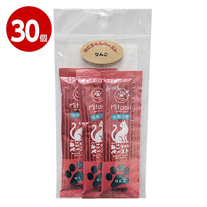 【取寄品】清水物産 ネコちゃんペースト りんご 15gx3p 30個