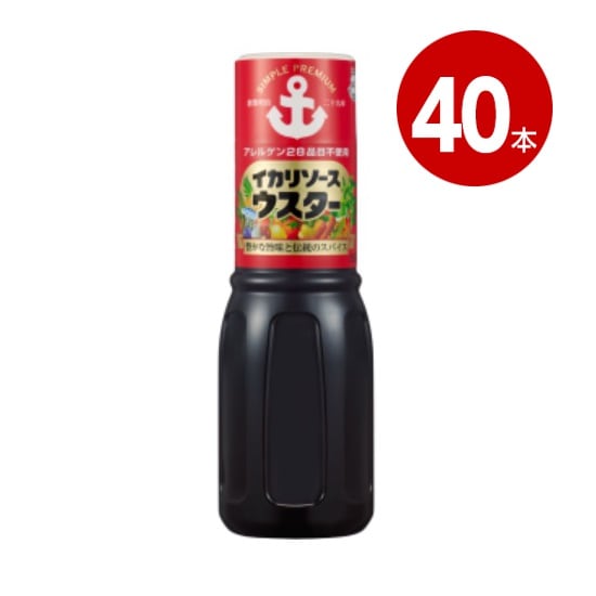 イカリソース　ウスターソース　500ml×40本　調味料【送料無料】【同梱不可】【ｍ特】