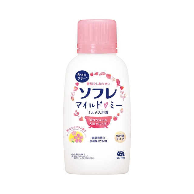 アース製薬　ソフレ　マイルド・ミー　ミルク入浴液　和らぐサクラの香り　720ml