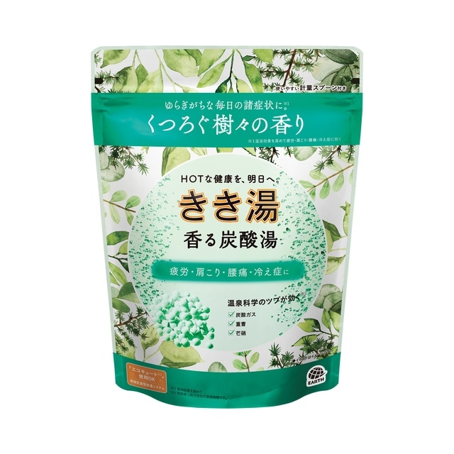 【医薬部外品】アース製薬　きき湯　香る炭酸湯　樹々の香り　360g　入浴剤