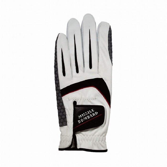 【ネコポス対応】 ミサイルボンバード グローブ MBGL-3401 WH L メンズ ゴルフ グローブ ホワイト 【ｍ特】