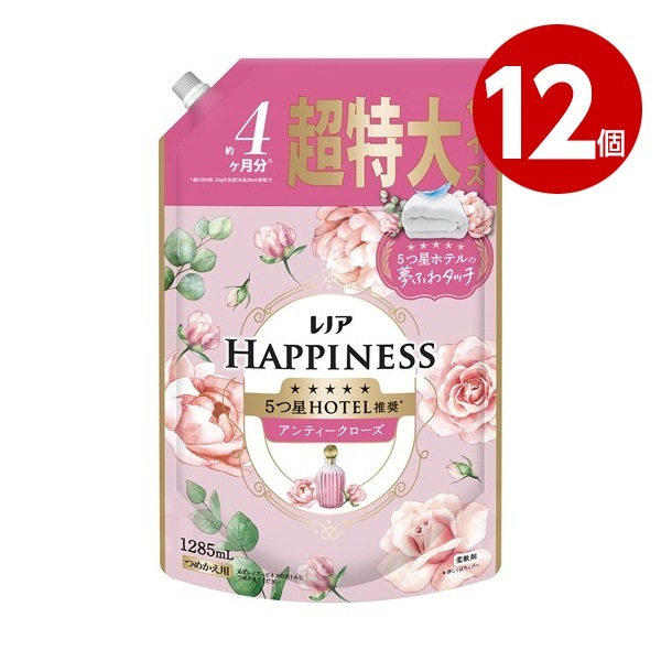 P&G　レノアハピネス　夢ふわタッチ　アンティークローズ　詰替　超特大　1285ml×12個　柔軟剤【送料無料】【ｍ特】
