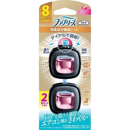 P&G ファブリーズ クルマ イージークリップ 消臭成分最高レベル フレッシュブーケ 2個パック