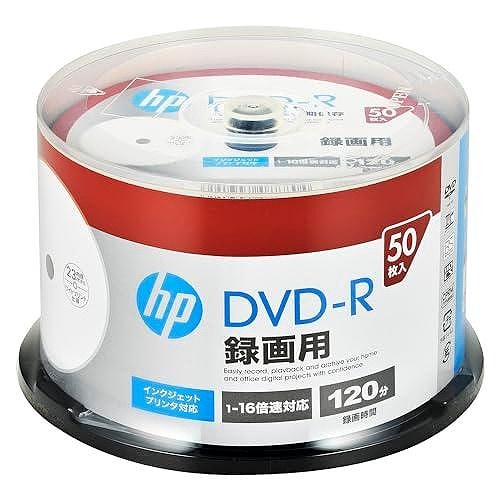 ヒューレット・パッカードHP 1回録画用 DVD-R CPRM 120分 50枚