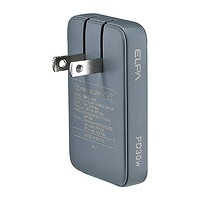 ELPA UC-23B（GY） フラットUSBアダプタ