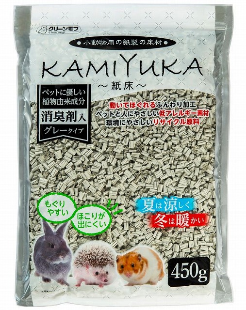 クリーンモフ 小動物用床材 KAMIYUKA～紙床～消臭剤入り 500g