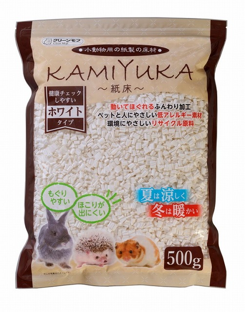 クリーンモフ 小動物用床材 KAMIYUKA～紙床～ピスタチオ 500g