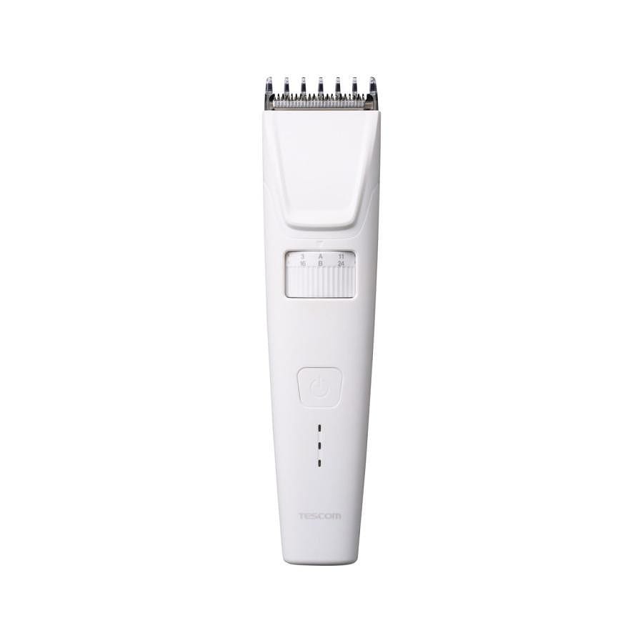 テスコム ヘアカッター バリカン 交流式 ホームカット 0.8mm～24mm ホワイト TT390B-W