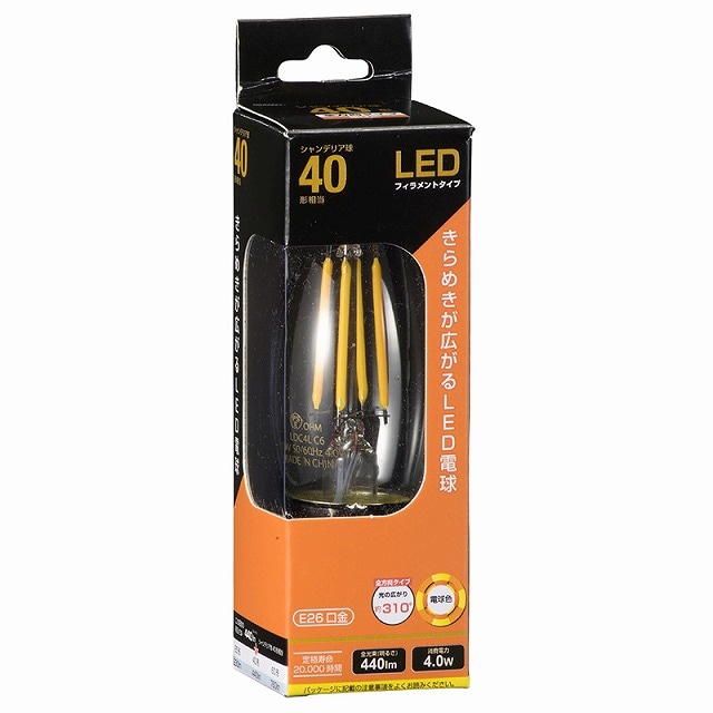 オーム電機 LDC4L C6 LED電球