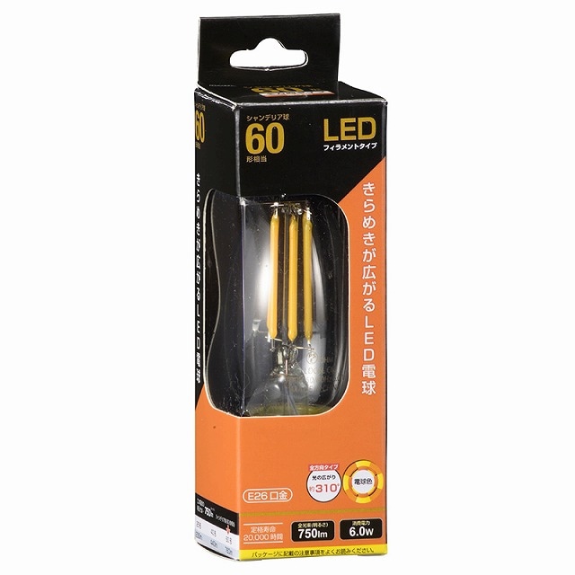 オーム電機 LDC6L C6 LED電球