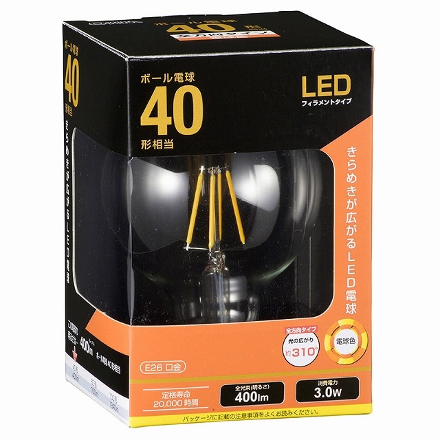 オーム電機 LDG3L C6 LED電球