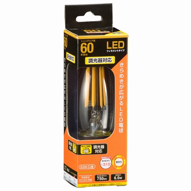 オーム電機 LDC6L／D C6 LED電球