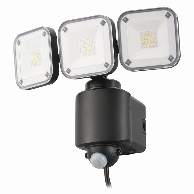 オーム電機 防犯センサーライト LS-A450W3
