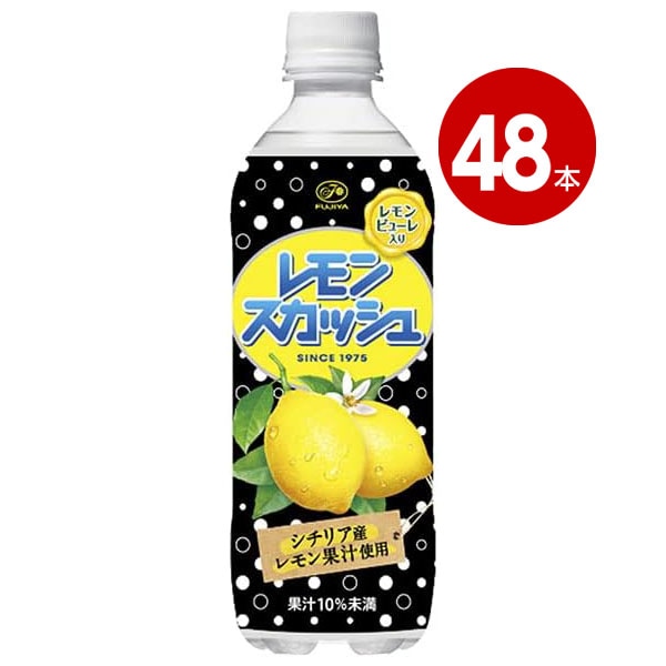 不二家 レモンスカッシュ 500ml 48本 【ｍ特】