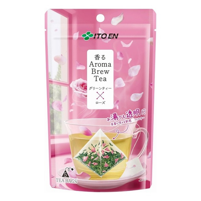 伊藤園　香るＡｒｏｍａ　Ｂｒｅｗ　Ｔｅａ　グリーンティー×ローズ　ティーバッグ　5袋