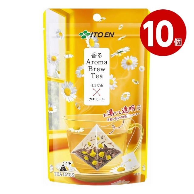 伊藤園　香るＡｒｏｍａ　Ｂｒｅｗ　Ｔｅａ　ほうじ茶×カモミール　ティーバッグ　5袋×10個【送料無料】