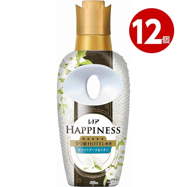 P＆G　レノアハピネス　夢ふわタッチ　ホワイトブーケ&リネンの香り　本体　460ml×12個　柔軟剤