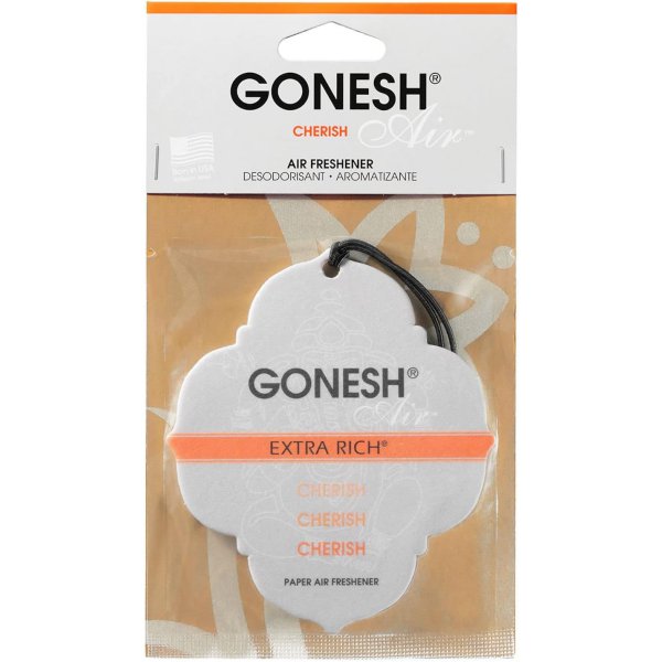【ネコポス対応】GONESH(ガーネッシュ)　ペーパーエアフレッシュナー　チェリッシュの香り　1個　カー用品　芳香剤