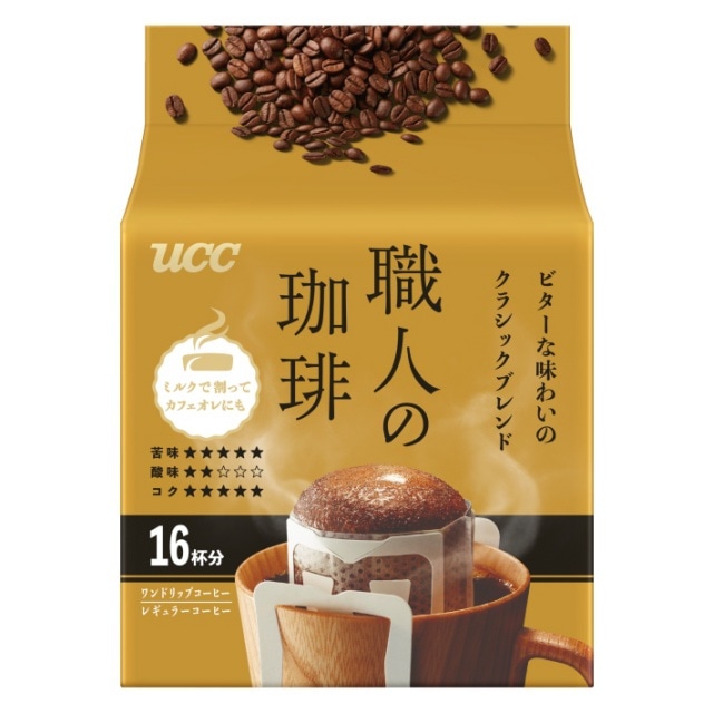 UCC　職人の珈琲　ワンドリップコーヒー　ビターな味わいのクラシックブレンド　16杯分【ｍ特】