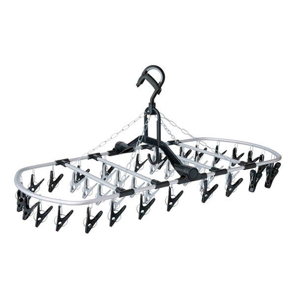 ニッコーアルミ プレミアム角ハンガー 42ピンチ ブラック