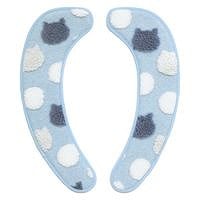 オカトー ふわりんこ貼るだけ便座シートネコ ブルー