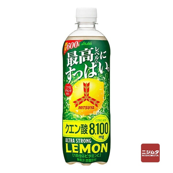 アサヒ飲料 三ツ矢ウルトラストロングレモン 600ml ペットボトル
