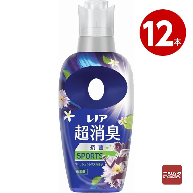 P&G　レノア　超消臭　SPORTS　フレッシュシトラスの香り　475ml×12本　柔軟剤 【ｍ特】