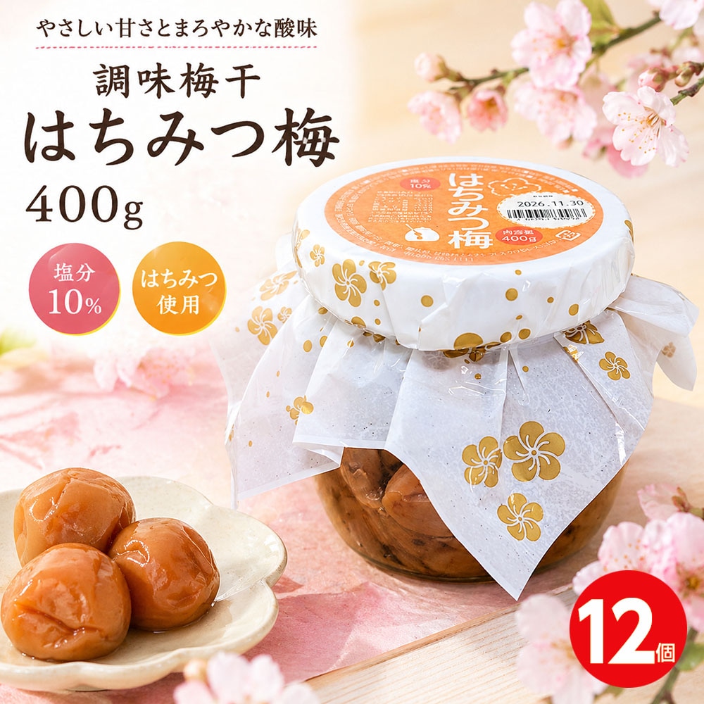 明興商会　調味梅干　はちみつ梅　400g　12個　うめ　梅　梅干し　うめぼし　はちみつ　ハチミツ