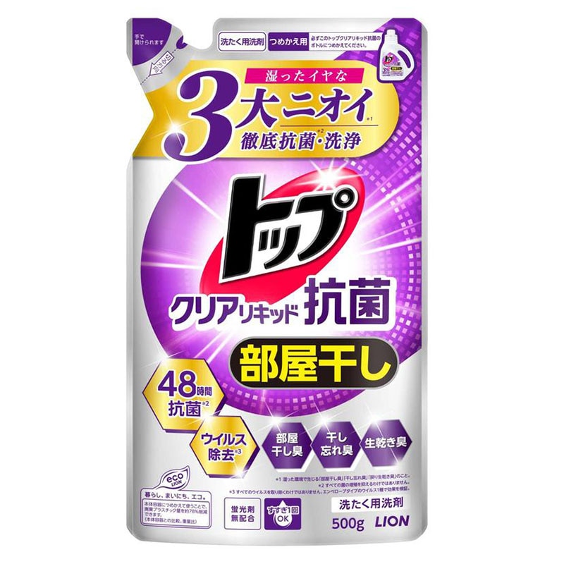 ライオン トップ クリアリキッド 抗菌 詰替 500g 【ｍ特】