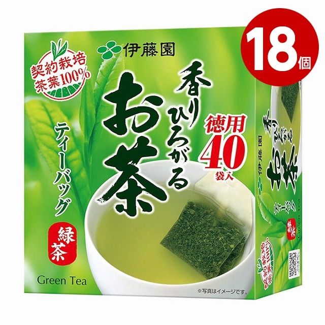 伊藤園 香りひろがるお茶 緑茶 ティーバッグ 徳用 40袋入 18個【送料無料】【ｍ特】