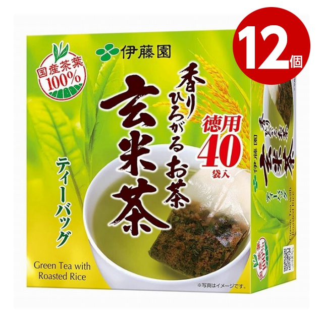 伊藤園 香りひろがるお茶 玄米茶 ティーバッグ 40袋入 ×12個【送料無料】【ｍ特】