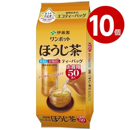 伊藤園 ワンポットエコティーバッグ ほうじ茶 50袋入×10個【送料無料】【ｍ特】