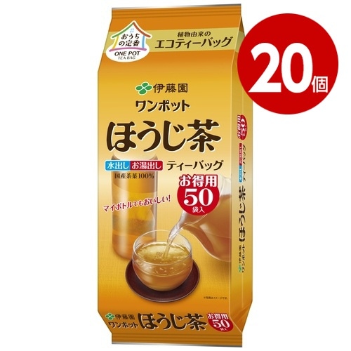 伊藤園 ワンポットエコティーバッグ ほうじ茶 50袋入×20個【送料無料】【ｍ特】