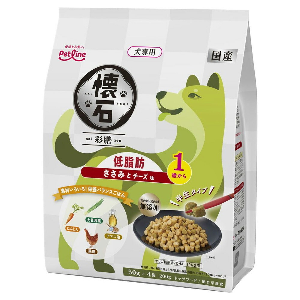 ペットライン 懐石 彩膳 低脂肪 1歳 ささみとチーズ 200ｇ