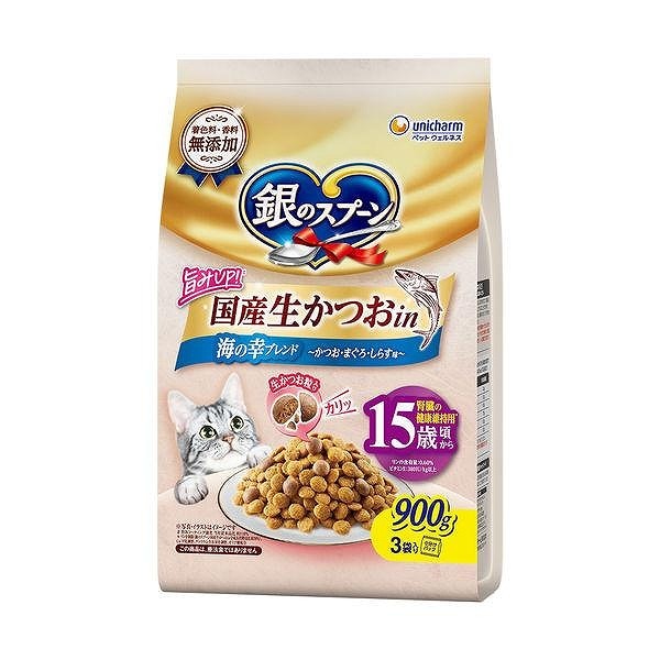 銀のスプーン 国産生かつおin 15歳頃から 海の幸ブレンド 900g 【ｍ特】