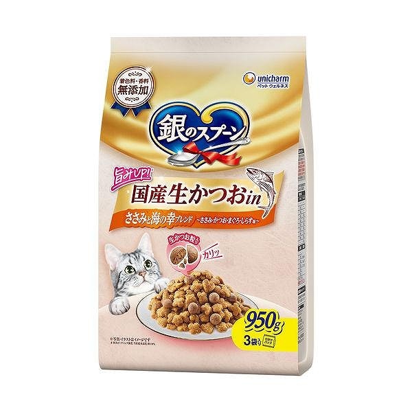 銀のスプーン 国産生かつおinささみと海の幸ブレンド 950g 【ｍ特】