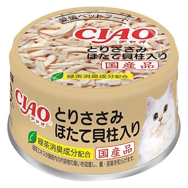 いなば CIAO ホワイティ とりささみ ほたて貝柱入り 85g