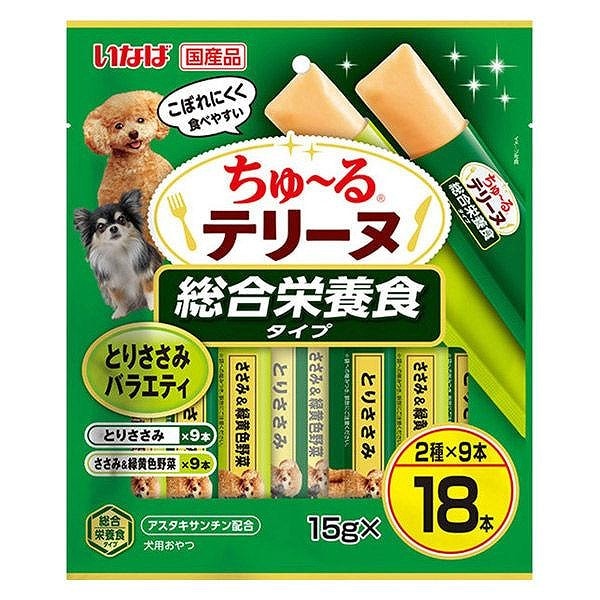 いなば ちゅ〜るテリーヌ 総合栄養食タイプ とりささみバラエティ 18本入り