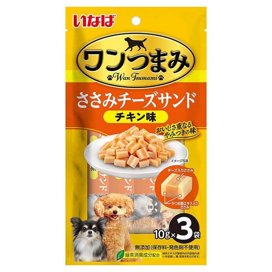 いなば ワンつまみ ささみチーズサンド チキン味 10g×3袋