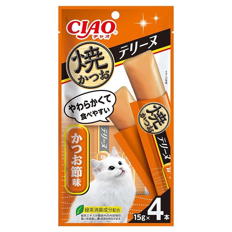 いなば CIAO 焼かつおテリーヌ かつお節味 15g×4本